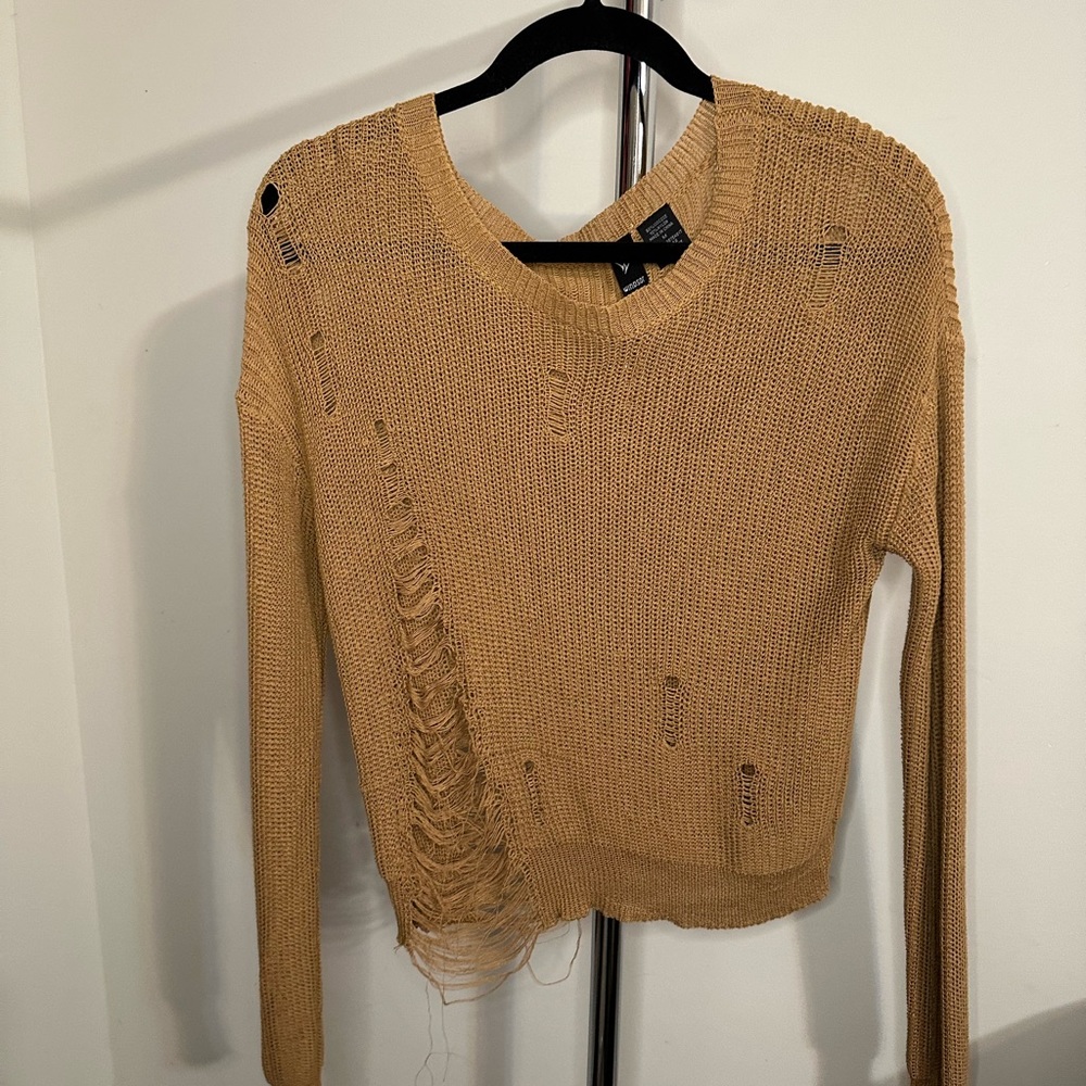 Distressed sweater